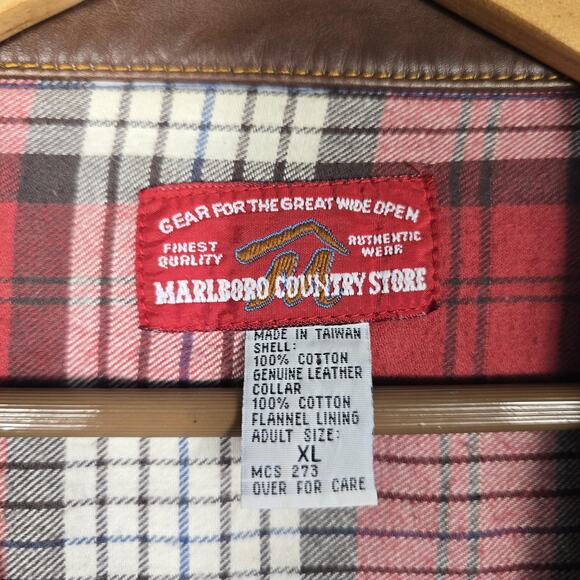 Vintage Marlboro Country Store Jacket Mens XL Denim Flannel Lined Western 90s - Picture 2 of 6